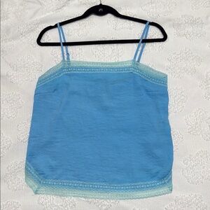 Abercrombie & Fitch Blue Ribbed Sleeveless Camisole